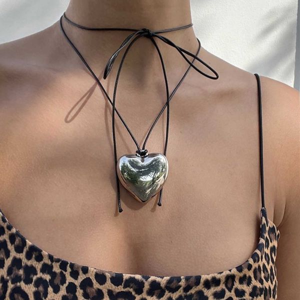 jewelry drawable adjustable wax line picker necklace simple personality big love pendant, Black
jewelry drawable adjustable wax line picker necklace simple personality big love pendant, Black