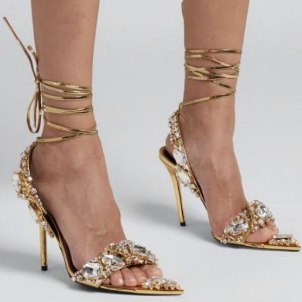 classic fashion women's sandals brand design crystal ankle high heels .5cm pointy stiletto wedding celebration dancing rhinestone las, Black
classic fashion women's sandals brand design crystal ankle high heels .5cm pointy stiletto wedding celebration dancing rhinestone las, Black