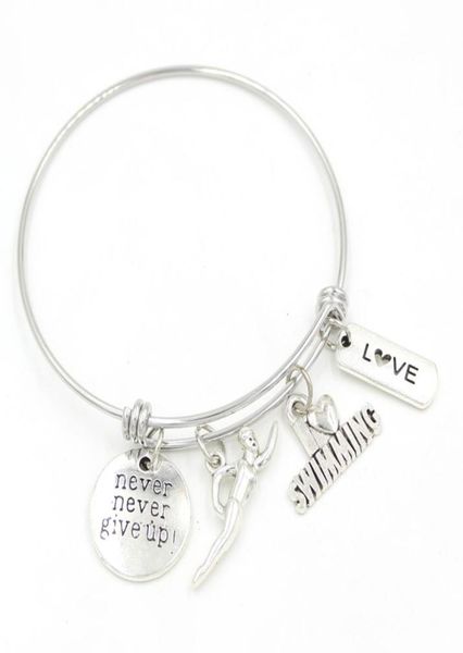 new arrival whole stainless steel wire bangle zinc alloy i love swimming charms braceletbangle for swimmers girl gift jewelry5985195, Golden;silver
new arrival whole stainless steel wire bangle zinc alloy i love swimming charms braceletbangle for swimmers girl gift jewelry5985195, Golden;silver