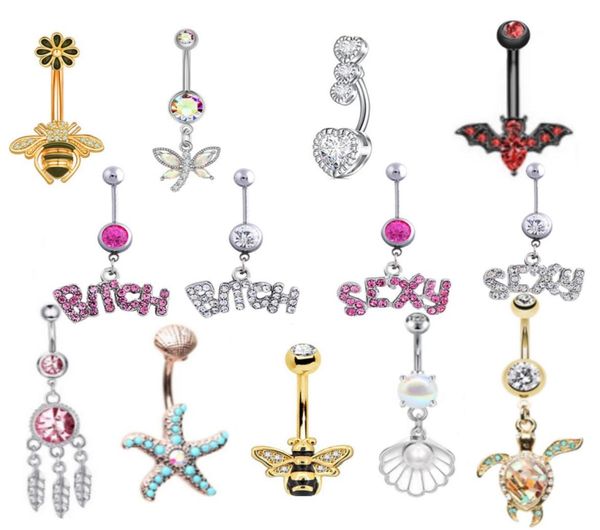 silverpink crystal body navel piercing surgical button letter belly ring jewelry bar 13 styles8533877, Silver
silverpink crystal body navel piercing surgical button letter belly ring jewelry bar 13 styles8533877, Silver