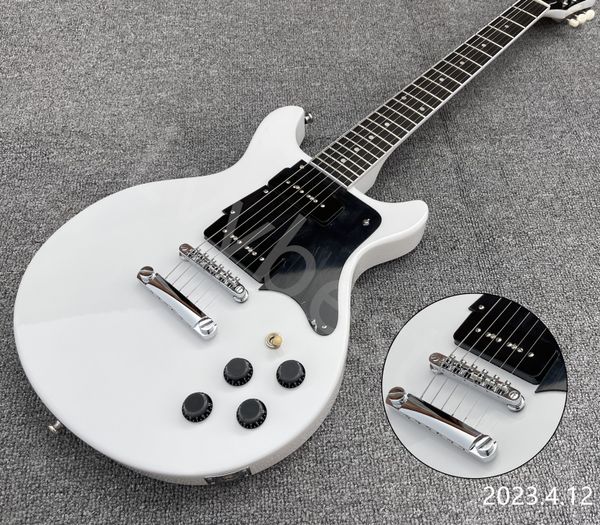 electirc guitar solid white rosewood fingerboard dots inlay black pickguard p90 soapshape black pickguard
electirc guitar solid white rosewood fingerboard dots inlay black pickguard p90 soapshape black pickguard