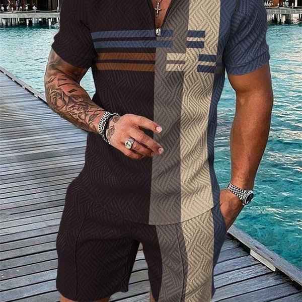 men's tracksuits summer tracksuit suit zipper polo shirt oversized 2 piece sets for business casual printed fashion outfits 230411, Gray
men's tracksuits summer tracksuit suit zipper polo shirt oversized 2 piece sets for business casual printed fashion outfits 230411, Gray