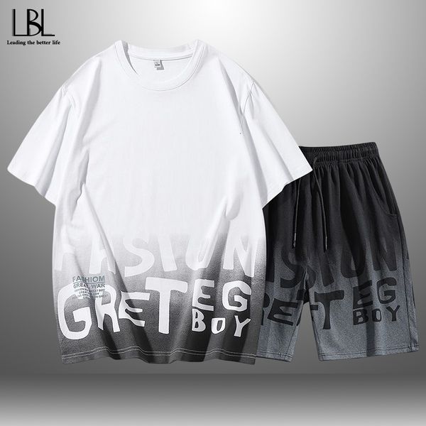 men s tracksuits gradient color summer t shirt sets trend mens loose short sleeved breathable quick dry clothing 230411, Gray
men s tracksuits gradient color summer t shirt sets trend mens loose short sleeved breathable quick dry clothing 230411, Gray