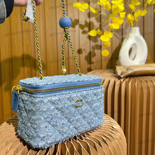 womens mini makeup bag denim sequin women handbag small gold ball adjustable buckle diagonal span bags blue card clip box shoulder bag handb
womens mini makeup bag denim sequin women handbag small gold ball adjustable buckle diagonal span bags blue card clip box shoulder bag handb