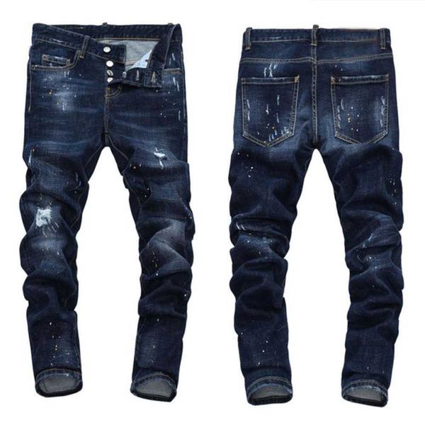 men's jeans men ripped distressed fashion designer slim fit washed motocycle denim pants panelled hip hop biker trousers g5i2, Blue 
men's jeans men ripped distressed fashion designer slim fit washed motocycle denim pants panelled hip hop biker trousers g5i2, Blue