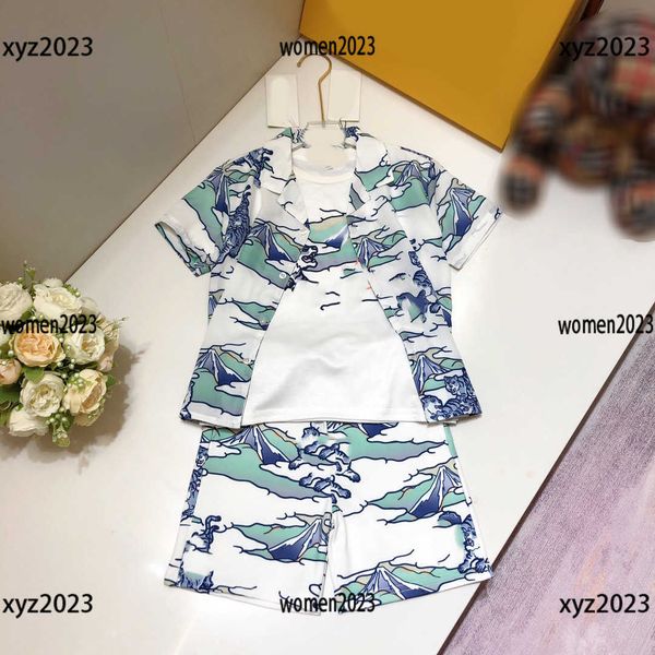 2023 tracksuits kid sets high-quality baby suit size 90-160 cm 3pcs short sleeved shirt round neck t-shirt and fashionable shorts, White
2023 tracksuits kid sets high-quality baby suit size 90-160 cm 3pcs short sleeved shirt round neck t-shirt and fashionable shorts, White