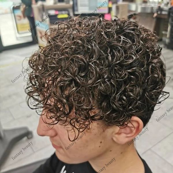 medium brown full skin pu base toupees wig super durable mens toupee natural hairline water curly male replacement systems prosthesis, Black
medium brown full skin pu base toupees wig super durable mens toupee natural hairline water curly male replacement systems prosthesis, Black