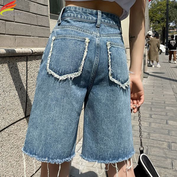 women's shorts dfrcaeg summer jeans shorts women's street clothing high waist burr wide leg half length bermuda denim shorts women, White;black
women's shorts dfrcaeg summer jeans shorts women's street clothing high waist burr wide leg half length bermuda denim shorts women, White;black