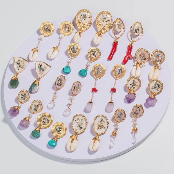 women natural stone pearl earrings reiki gem irregular dangle hook drop earring vintage multicolor female shell resin coral jewelr2821742, Silver
women natural stone pearl earrings reiki gem irregular dangle hook drop earring vintage multicolor female shell resin coral jewelr2821742, Silver