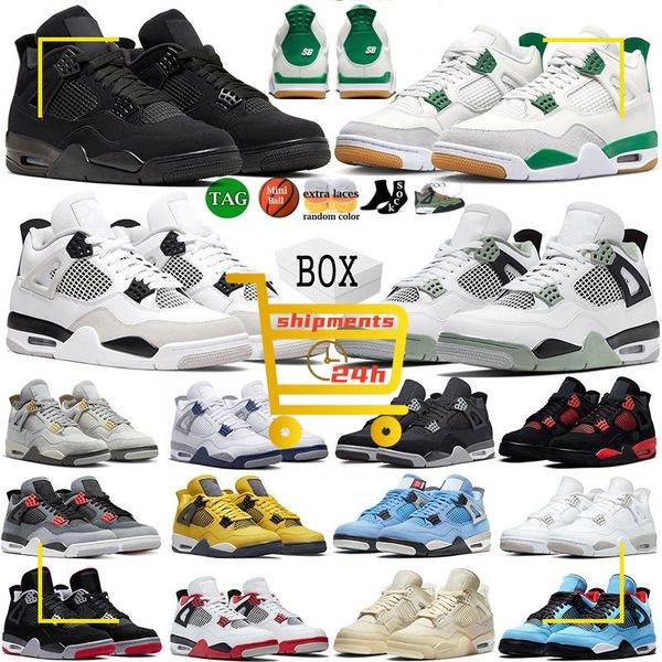 with box 4 basketball shoes for men women 4s pine green military black cat sail red thunder white oreo cool grey blue university seafoam men
with box 4 basketball shoes for men women 4s pine green military black cat sail red thunder white oreo cool grey blue university seafoam men