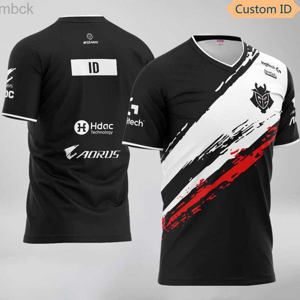 

men's t-shirts 2022 new g2 esports t shirts fashion streetwear custom id jersey game lol csgo team pro players 3m412, White;black