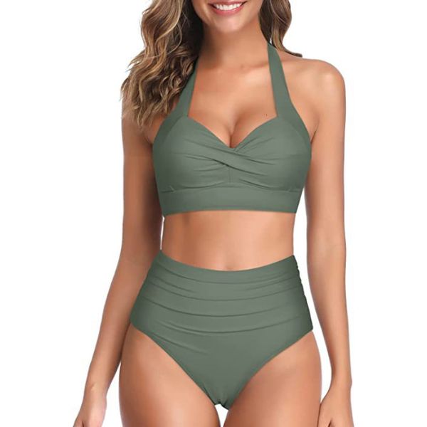 women's swimwear womens high waisted bikini push up vintage swimsuits halter tummy control ruched bottom two piece bathing suits 230411, White;black
women's swimwear womens high waisted bikini push up vintage swimsuits halter tummy control ruched bottom two piece bathing suits 230411, White;black