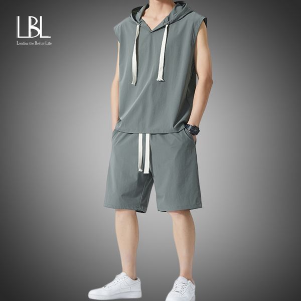 men s tracksuits summer men hoodies sleeveless vest sets casual simple solid color hooded tracksuit 2 peice set 2023 fashion loose male suit, Gray
men s tracksuits summer men hoodies sleeveless vest sets casual simple solid color hooded tracksuit 2 peice set 2023 fashion loose male suit, Gray
