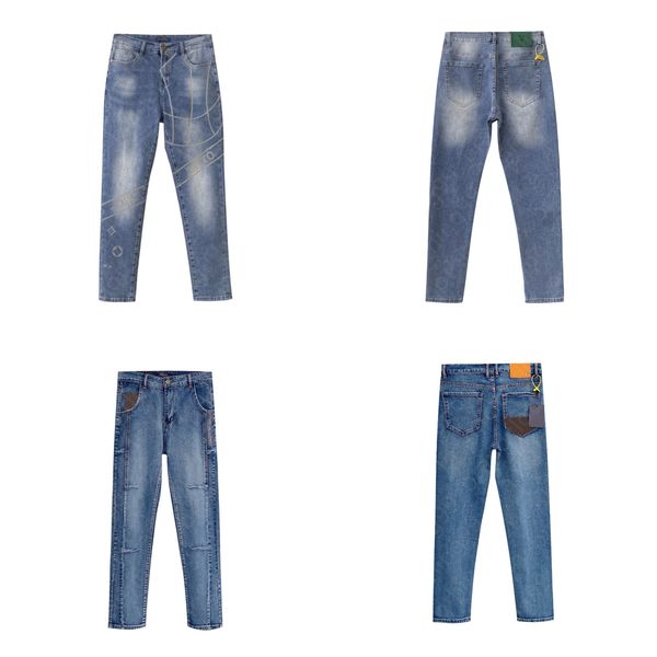 casual slim fit men's jeans autumn v letter printing broken hole jeans pants trendy leather streetwear straight pants, Blue
casual slim fit men's jeans autumn v letter printing broken hole jeans pants trendy leather streetwear straight pants, Blue