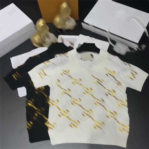 brand t-shirts gold sequin logo embroidered lapel button pullover tee threaded decorative cuff short sleeve breathable thin style knitted w, White
brand t-shirts gold sequin logo embroidered lapel button pullover tee threaded decorative cuff short sleeve breathable thin style knitted w, White