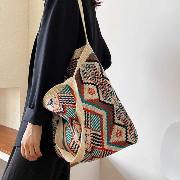 lady knitting gypsy bohemian boho chic aztec tote bag women crochet casual open shopper handle bag 2023 female daily handbag 230412
lady knitting gypsy bohemian boho chic aztec tote bag women crochet casual open shopper handle bag 2023 female daily handbag 230412