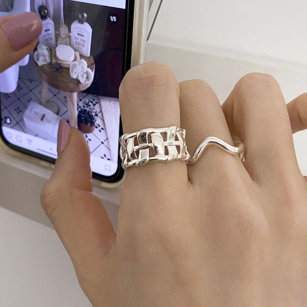 matching rings couple rings hollow-out braided open ring vintage rings luxury designer ring fashion heart rings for women original design gr, Silver
matching rings couple rings hollow-out braided open ring vintage rings luxury designer ring fashion heart rings for women original design gr, Silver