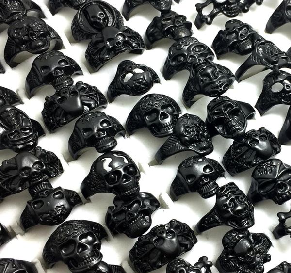 bulk lots 50pcs styles mixed black plated skull skeleton gothic ring whole man boy punk cool rocker metal rings new arrival je1469304, Golden;silver
bulk lots 50pcs styles mixed black plated skull skeleton gothic ring whole man boy punk cool rocker metal rings new arrival je1469304, Golden;silver