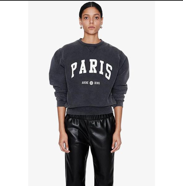 new anine bing women's pullover sweatshirts city letter paris burst print sweater printed washed round neck cotton long sleeves hoodie, Black
new anine bing women's pullover sweatshirts city letter paris burst print sweater printed washed round neck cotton long sleeves hoodie, Black