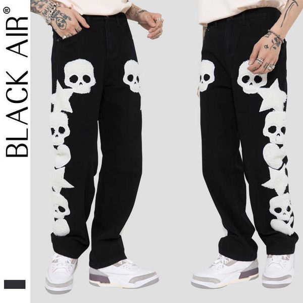 jeans 2023 designer models american street skull towel embroidery hip-hop high street men's denim straight pants, Blue
jeans 2023 designer models american street skull towel embroidery hip-hop high street men's denim straight pants, Blue