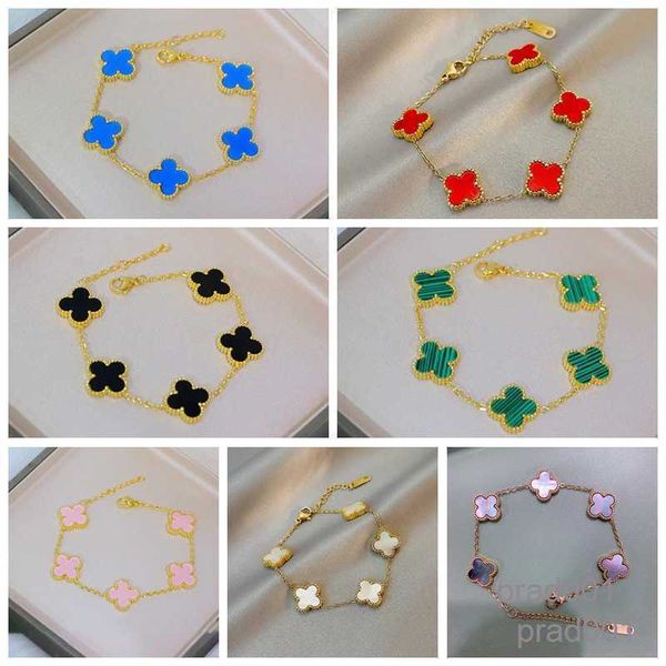 2023 luxury double side clover charm bracelet 18k gold stainless steel jewelry for gift, Golden;silver
2023 luxury double side clover charm bracelet 18k gold stainless steel jewelry for gift, Golden;silver