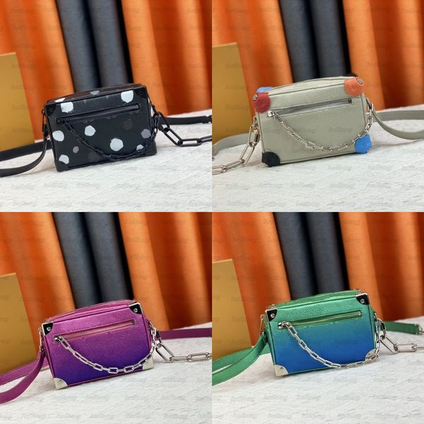 mini soft trunk cross body bags taurillon lllusion leather embossed monograms colored pattern handbag shoulder purses wallets with chain m81
mini soft trunk cross body bags taurillon lllusion leather embossed monograms colored pattern handbag shoulder purses wallets with chain m81