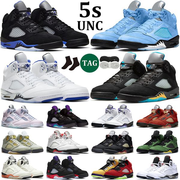5s mens basketball shoes jumpman 5 unc racer blue aqua dark concord fire red raging bull men trainer sports sneakers, White;red
5s mens basketball shoes jumpman 5 unc racer blue aqua dark concord fire red raging bull men trainer sports sneakers, White;red