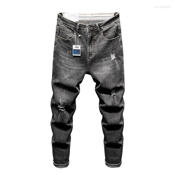 spring plus size cloth ripped jean classic vintage men's fit cotton stretch denim nine-point pants youthful vitality, Blue
spring plus size cloth ripped jean classic vintage men's fit cotton stretch denim nine-point pants youthful vitality, Blue