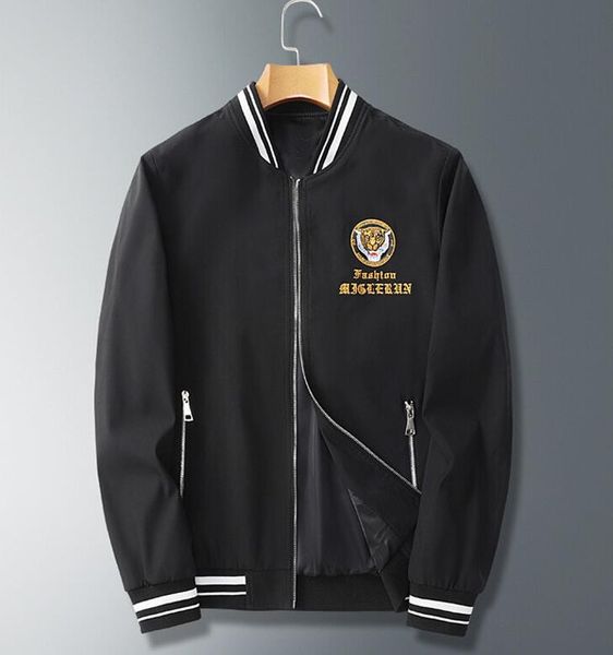 t6022 tiger head embroidery oversized baseball jacket zip up men designer jacket windbreaker spring mens coats, Black;brown
t6022 tiger head embroidery oversized baseball jacket zip up men designer jacket windbreaker spring mens coats, Black;brown