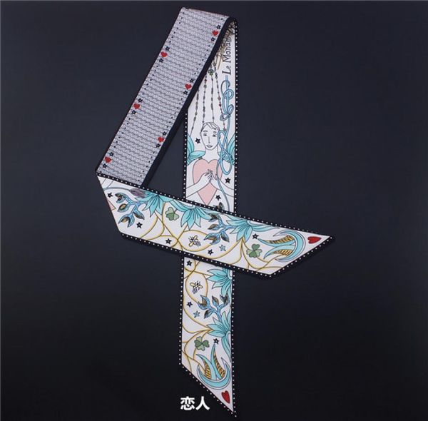 tarot series double double printed twill binding bag handle silk scarf slender ribbon scarf woman2822104, Blue;gray
tarot series double double printed twill binding bag handle silk scarf slender ribbon scarf woman2822104, Blue;gray