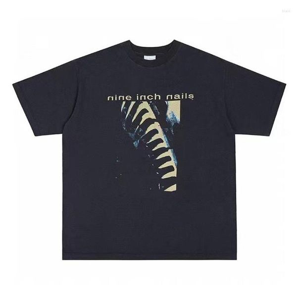 men's t shirts nine-inch nail printing washed t-shirt high street american casual loose men women retro oversized short-sleeve, White;black
men's t shirts nine-inch nail printing washed t-shirt high street american casual loose men women retro oversized short-sleeve, White;black