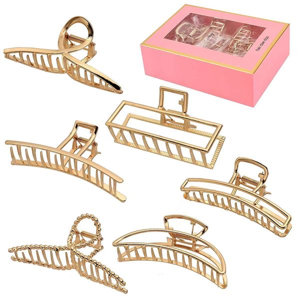 clamps metal gripper 6-piece set with basic fixation for women's hair, shark catching and hair clip, Slivery;golden
clamps metal gripper 6-piece set with basic fixation for women's hair, shark catching and hair clip, Slivery;golden