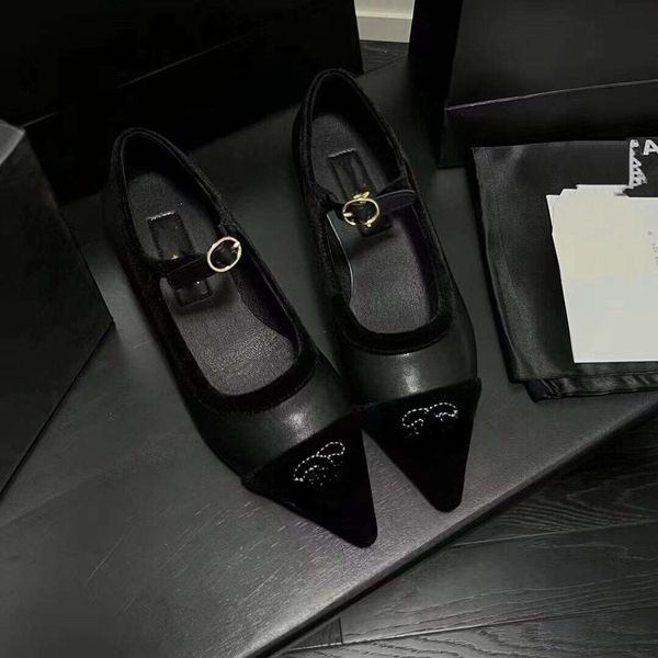 dress shoes small fragrance designer high heels women's new flat shoes pointed velvet contrast color light button mary french single sh, Black
dress shoes small fragrance designer high heels women's new flat shoes pointed velvet contrast color light button mary french single sh, Black