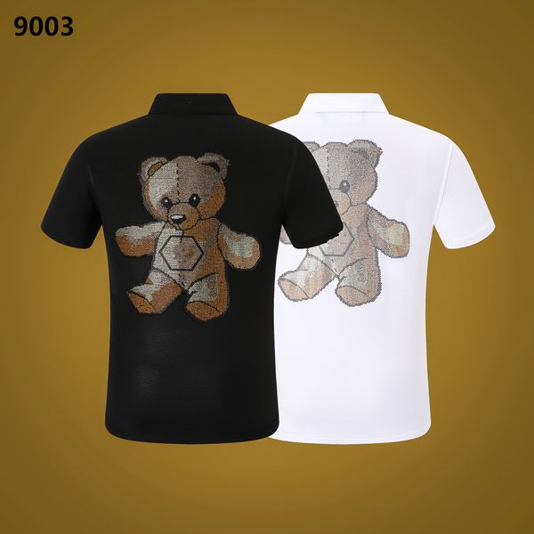 new phillip plain men t shirt designer skull pp polo shirt short sleeve brand spring and summer lapel quality tshirts pp9003, White;black
new phillip plain men t shirt designer skull pp polo shirt short sleeve brand spring and summer lapel quality tshirts pp9003, White;black