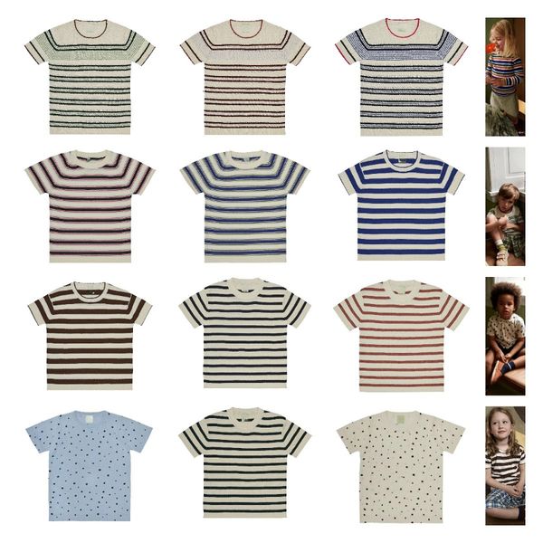 tshirts children's short sleeve ins2023 springsummer fu boys' and girls' organic cotton knitted stripe 230412, Blue
tshirts children's short sleeve ins2023 springsummer fu boys' and girls' organic cotton knitted stripe 230412, Blue