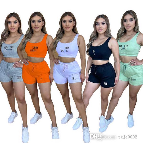 2023 desinger womens tracksuits letter printed vest crop and shorts fitness sports suit summer two piece short set, Gray
2023 desinger womens tracksuits letter printed vest crop and shorts fitness sports suit summer two piece short set, Gray