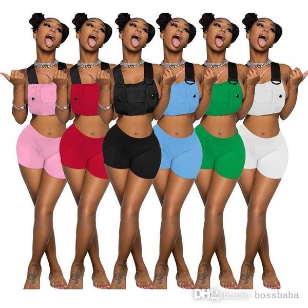 two piece women sets designer summer tracksuits work clothes vest shorts elastic nightclub style outfits, Gray
two piece women sets designer summer tracksuits work clothes vest shorts elastic nightclub style outfits, Gray