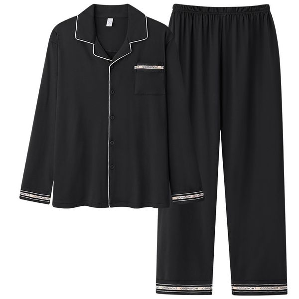 men's sleepwear spring and autumn pajamas pure color highgrade sense simple cardigan longsleeved trousers twopiece set for men 23412, Black;brown
men's sleepwear spring and autumn pajamas pure color highgrade sense simple cardigan longsleeved trousers twopiece set for men 23412, Black;brown
