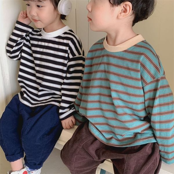 t-shirts 3339b children's long sleeve t-shirt cotton stripe t-shirt autumn casual loose boys' t-shirt girls' bottom shirt 230, Blue
t-shirts 3339b children's long sleeve t-shirt cotton stripe t-shirt autumn casual loose boys' t-shirt girls' bottom shirt 230, Blue