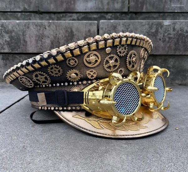 berets 2022 steampunk military hat germany officer army punk hats cap cosplay halloween with glasses5110203, Blue;gray
berets 2022 steampunk military hat germany officer army punk hats cap cosplay halloween with glasses5110203, Blue;gray