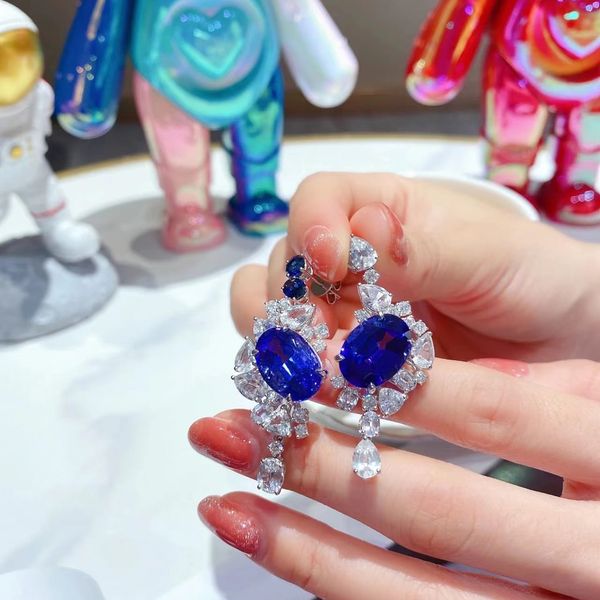 luxury lab sapphire diamond dangle earring 925 sterling silver stud wedding drop earrings for women bridal promise jewelry gift, Golden;silver
luxury lab sapphire diamond dangle earring 925 sterling silver stud wedding drop earrings for women bridal promise jewelry gift, Golden;silver
