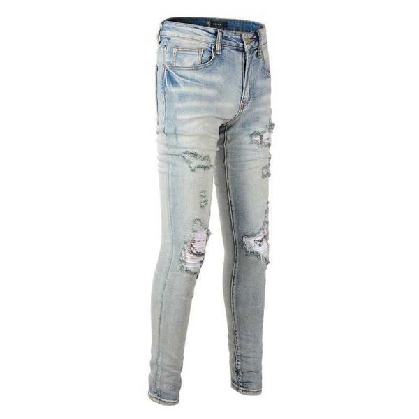 street amirly men's jeans designer fashion pants cool stylish leisure ripped brand casual hip hop high worn washed ink color painting s, Blue
street amirly men's jeans designer fashion pants cool stylish leisure ripped brand casual hip hop high worn washed ink color painting s, Blue