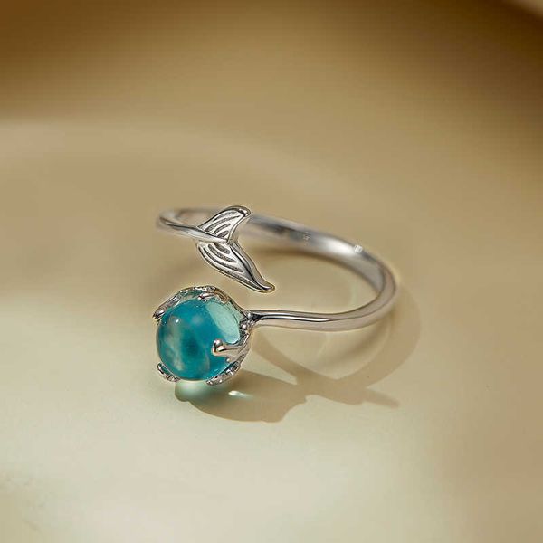 band rings cute female small mermaid tail ring real 925 sterling silver engagement ring luxury blue stone open rings for women aa230412
band rings cute female small mermaid tail ring real 925 sterling silver engagement ring luxury blue stone open rings for women aa230412