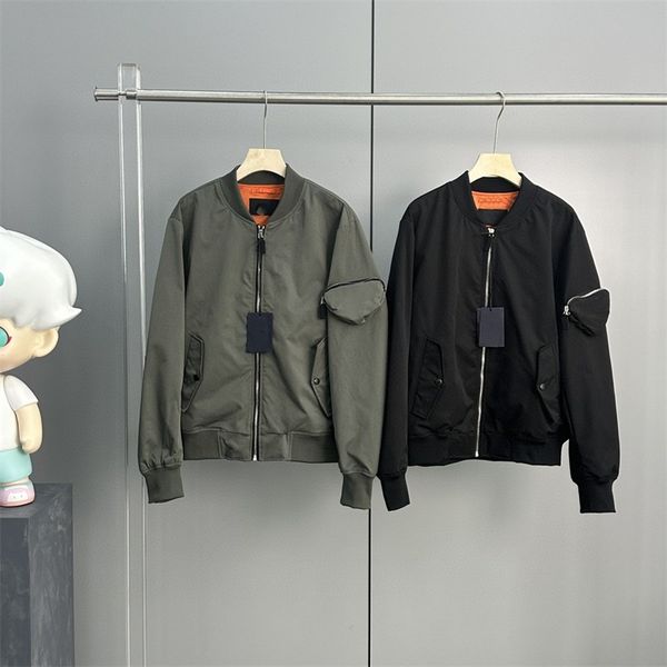 men jacket windbreaker fashion stand up collar arm triangle pocket zipper up man coats spring bomber jackets casual clothes, Black;brown
men jacket windbreaker fashion stand up collar arm triangle pocket zipper up man coats spring bomber jackets casual clothes, Black;brown