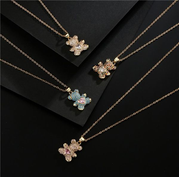 fashion necklace new copper microset color zircon turquoise love bear pendant necklace jewelry7827382, Silver
fashion necklace new copper microset color zircon turquoise love bear pendant necklace jewelry7827382, Silver