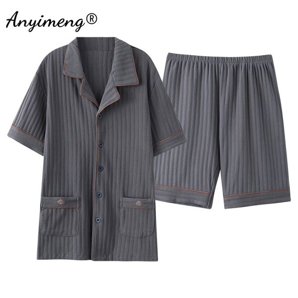 men's sleepwear big size 4xl summer shorts for young men cotton darkgray pajamas fashion turndown collar pijamas teenager 23412, Black;brown
men's sleepwear big size 4xl summer shorts for young men cotton darkgray pajamas fashion turndown collar pijamas teenager 23412, Black;brown