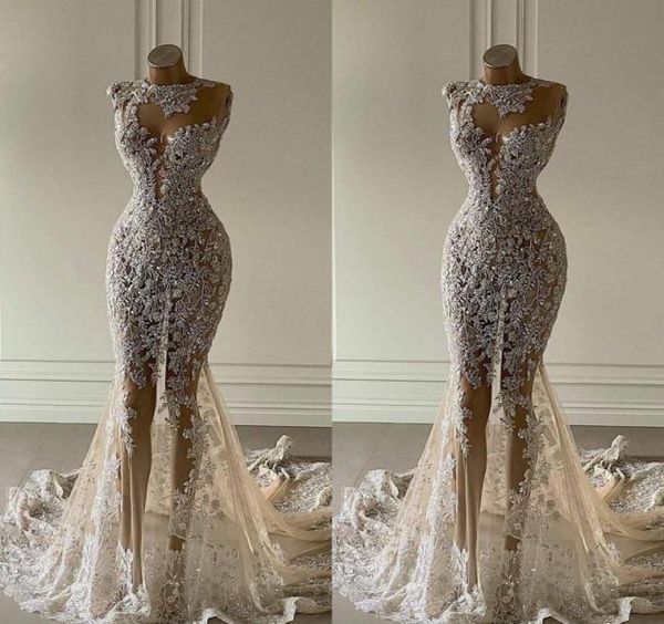 2021 new crystal mermaid wedding dresses see through lace appliqued bridal gowns luxurious sequined dubai wedding dress customise5455379, White
2021 new crystal mermaid wedding dresses see through lace appliqued bridal gowns luxurious sequined dubai wedding dress customise5455379, White