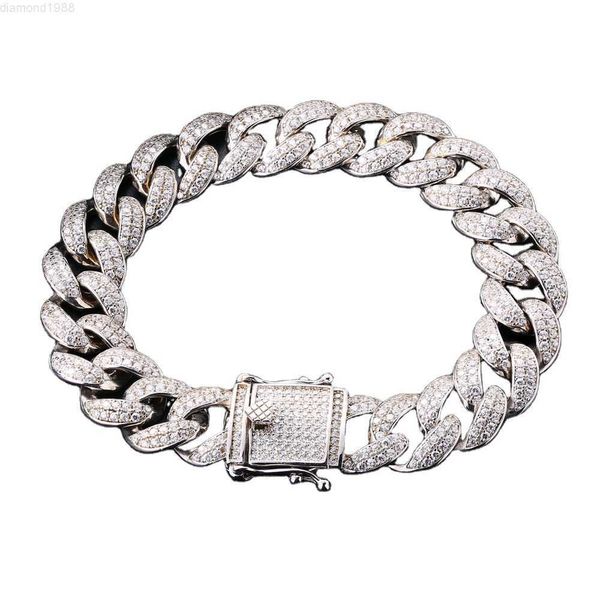 jewelry long moissanite diamond bracelet 14k white gold cuban link bracelet hiphop style, Silver
jewelry long moissanite diamond bracelet 14k white gold cuban link bracelet hiphop style, Silver