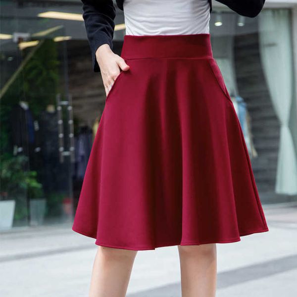 knee 55cm to a-line umbrella pleated medium length half large high waist dancing fluffy pocket skirt, Black
knee 55cm to a-line umbrella pleated medium length half large high waist dancing fluffy pocket skirt, Black