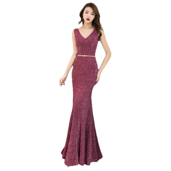 new evening dress long sparkle v-neck women elegant sequin mermaid formal evening party gown dress robe de soiree, Black;red
new evening dress long sparkle v-neck women elegant sequin mermaid formal evening party gown dress robe de soiree, Black;red